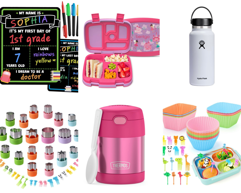 1st day of school boards and lunchbox stuff