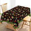 Grinch black tablecloth