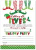 Elf party invitations