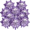 Purple spiderweb balloons