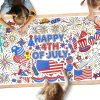 4th of July coloring tablecloth